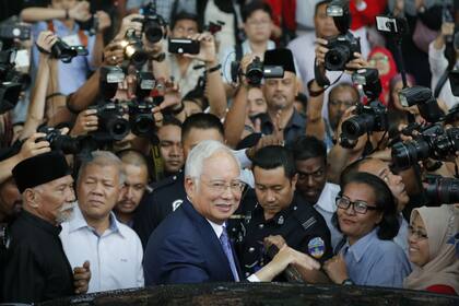 El expremier Najib Razak, en los tribunales