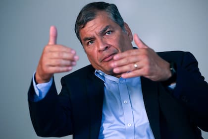 El expresidente de Ecuador Rafael Correa durante una entrevista, el 11 de septiembre de 2020, en Bruselas