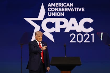 El expresidente de Estados Unidos Donald Trump, en una edición anterior de la convención conservadora