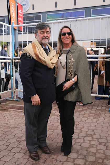 El expresidente de la SRA, Daniel Pelegrina y su esposa Catalina