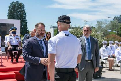 El extitular de la PSA José Glinski, en un acto junto al exministro Aníbal Fernández