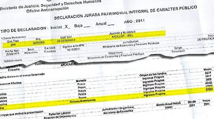 El extracto de la declaración jurada del viceministro de Economía