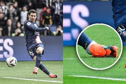 El extraño gesto del tobillo de Lionel Messi cuando ejecutó el tiro libre para el PSG