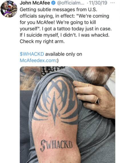 John McAfee advirtió en múltiples ocasiones que había personas poderosas que querían asesinarlo