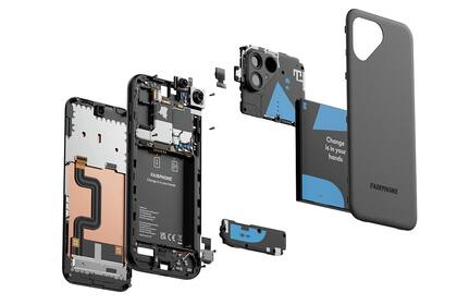 El Fairphone 5 está diseñado para ser fácilmente reparable, con diez piezas de recambio y ocho años de actualizaciones de software