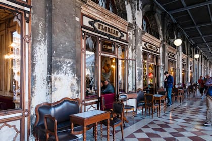El café Florian, ubicado en la Plaza de San Marcos de Venecia