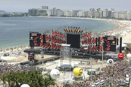 El famoso festival, en las playa de Copacabana, en Río de Janeiro