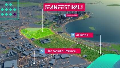 El Fan Festival será en Al Bidda Park, junto al paseo costero de la bahía de Doha