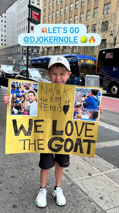 El fanatismo de Ricky por Novak permanece inalterable (Foto: @robrotennis)