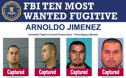 El FBI publicó el cartel de búsqueda de Arnoldo Jiménez. Foto: FBI