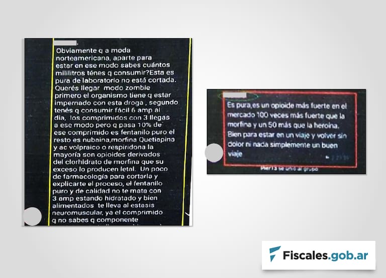 "El fentanilo puro y de calidad no te mata", el mensaje con el que el imputado promocionaba esta droga pese a los peligros de su consumo