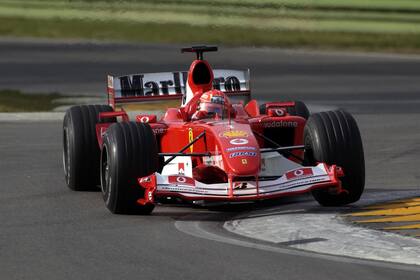 La Ferrari F2004, la joya con motor V10 de 865 HP a 18.300 rpm, que llevó a Michael Schumacher a su séptimo título mundial