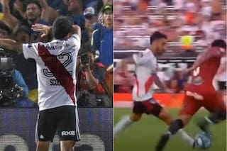 Cinco golazos. Scocco, en River: apiladas, lujos y un grito para la historia