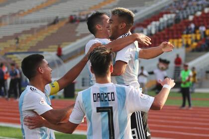 El festejo argentino, luego de una victoria decisiva