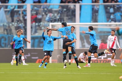 El festejo de Belgrano tras la consagración en Córdoba ante River