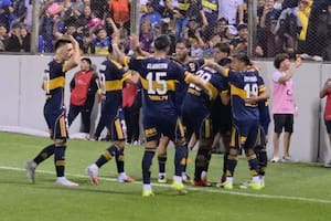 En su debut, Bareiro marcó el primero de Boca ante Gimnasia Chivilcoy antes del entretiempo