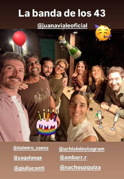 El festejo de cumpleaños incluyó una comida con amigos y con su novio, Yago Lange