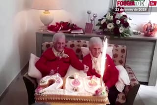 Las gemelas italianas que festejaron sus 200 años