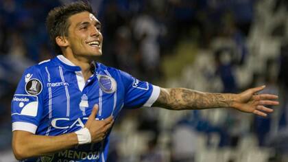 El festejo de Garro, autor del empate mendocino