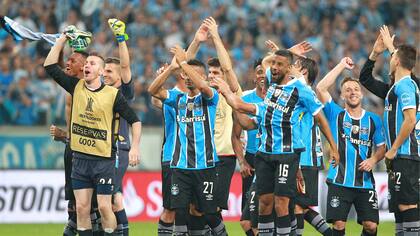 El festejo de Gremio tras la clasificación para la final