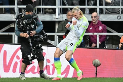 El festejo de Haaland para la cámara