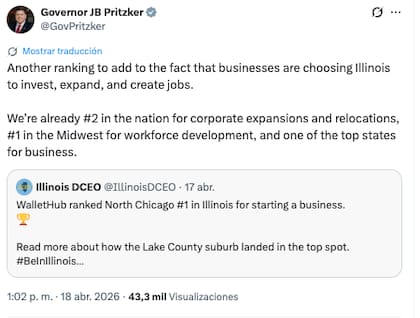 El festejo de J.B. Pritzker sobre el lugar que ocupó North Chicago entre las opciones para invertir