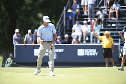 El festejo de Jorge Fernández Valdés, que brilló en la tercera vuelta del 119° VISA Open