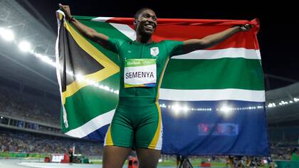 El festejo de la sudafricana Semenya tras su oro olímpico en Río