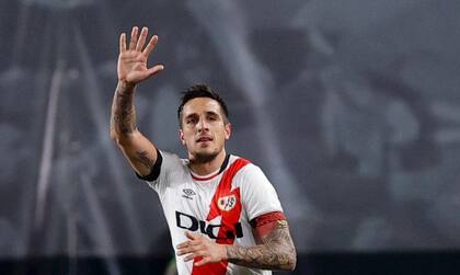 El festejo de Oscar Trejo en Vallecas