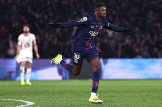Dembélé hizo dos golazos: un zurdazo preciso y una definición de potrero en el área para que PSG recobrara la punta