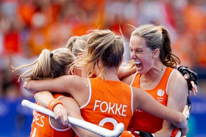 El festejo de Países Bajos ante Argentina