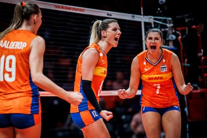 El festejo de Países Bajos frente a Argentina