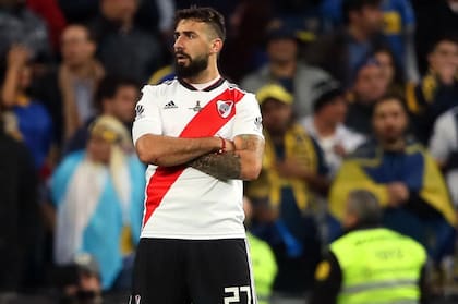 El festejo de Pratto en Madrid se convirtió en marca registrada 