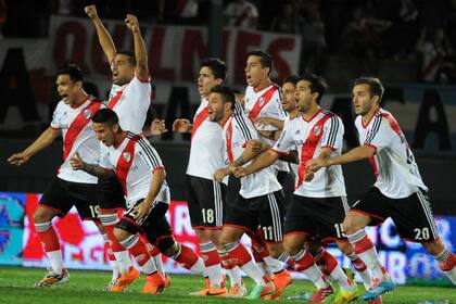 El festejo de River tras el triunfo