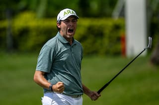 El campeón del LAAC aprendió a jugar al golf leyendo libros, mantuvo un secreto y dio el golpe en el final