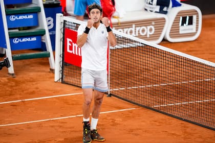 El festejo de Tomás Etcheverry en el ATP 500 de Hamburgo
