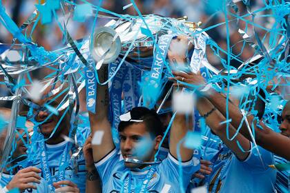 El festejo del campeón de la Premier League: Manchester City