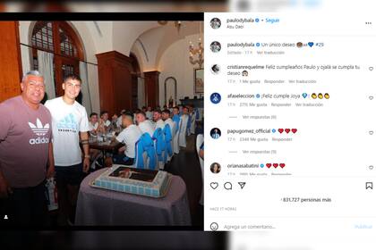 El festejo del cumpleaños de Paulo Dybala (Foto Instagram @paulodybala)