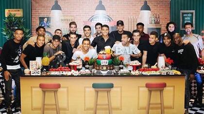 El festejo del cumpleaños de Thiago Silva con Neymar