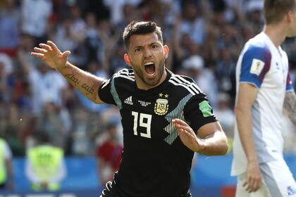 El festejo del gol ante Islandia, en el Mundial de Rusia 2018