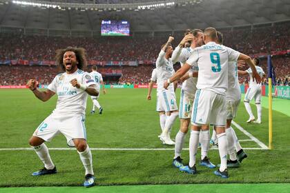 El festejo del segundo gol del Real Madrid