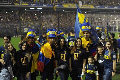 El festejo en la Bombonera, desde adentro los colombianos y toda la familia