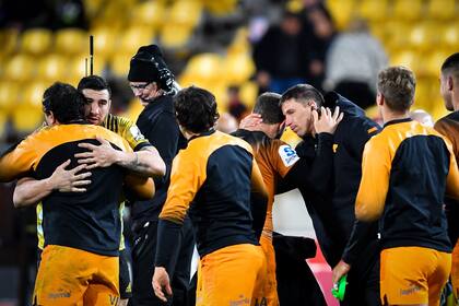 El festejo final de Jaguares, tras la victoria consumada