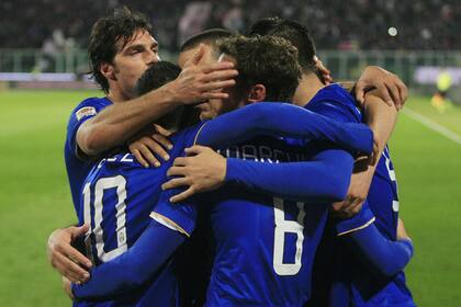 El festejo tras el gol de Morata