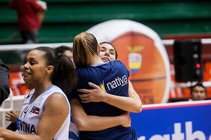 El festejo tras la clasificación a la final del Sudamericano