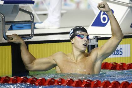 El festejo tras su medalla de plata