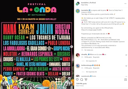 El festival se celebrará los días 30 y 31 de mayo en la Napa Valley Expo