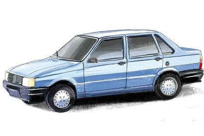 El Fiat Duna SDL 1.7 fue el primer auto que compró Barili cuando comenzó a trabajar en Buenos Aires