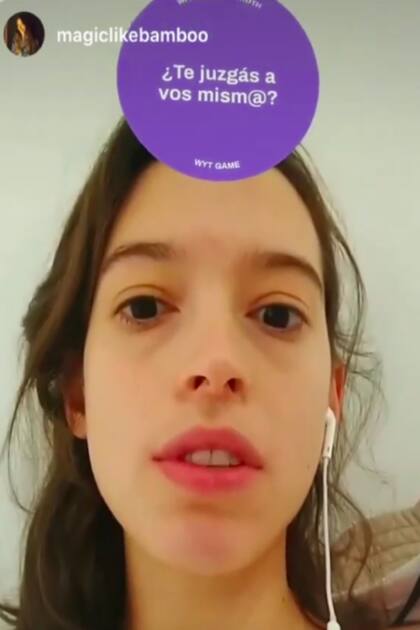 El filtro pensado por Calu Riveri invita a hacerse preguntas muy íntimas