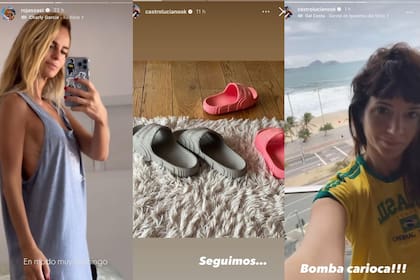 El fin de semana, Griselda Siciliani subió una foto donde lucía una remera de Luciano Castro, mientras que el actor publicó imágenes de sus vacaciones con Griselda Siciliani (Foto: Instagram @rojassasi / @castrolucianook)